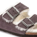 BIRKENSTOCK ARIZONA SHEARLING SANDALS SIZE 5 US WOMEN NARROW FIT STORMY GRAY - Like New