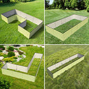 Olle 17" Tall 4 in 1 U Shape Rectangle Shapes L Shape Galvanized Raised Beds - Like New