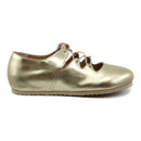 1016303 BIRKENSTOCK RYE METALLIC GOLD NARROW GHILLIE GOLD SIZE MEN 4 WOMEN 6 - Like New
