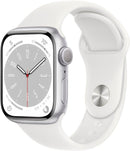 Apple Watch Series 8 GPS 41mm Aluminum Case with White Sport Band MP6L3LL/A - Like New