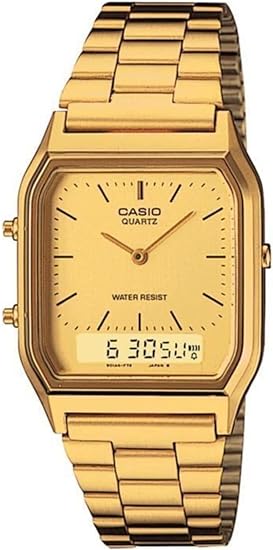 Casio AQ-230GA-9DMQYES Gold Analog & Digital Index Watch - QUARTS FACE/GOLD BAND Like New