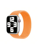 APPLE WATCH 45MM BRAIDED SOLO LOOP SIZE 4 - BRIGHT ORANGE - Like New
