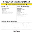 HOLOSUN HS407K X2 RED 6 MOA DOT OPEN REFLEX OPTICAL SIGHT - BLACK - Like New