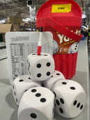 EASTPOINT GIANT YAHTZEE: POLYPROPYLENE LAWN DICE GAME FOR 2-8 PLAYERS - RED - Like New