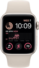APPLE WATCH SE 2ND 40MM STARLIGHT ALUMINUM STARLIGHT SPORTS BAND MNT33LL/A - Like New