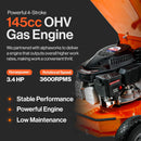 SuperHandy Heavy Duty Shredder & Mulcher - 3.4HP Gas Engine For Leaves,