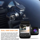 Rexing W202 Mini 2” LCD Dual Camera Front/Cabin 1080p Dash Cam 128GB Max - BLACK - Like New