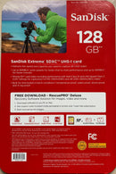Sandisk 128GB Extreme SD Memory Card Pack of 2 - Black - Like New