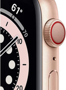 Apple Watch 6 GPS + LTE 44mm Gold Aluminum Pink Sand Sport Band - M07G3LL/A - Like New