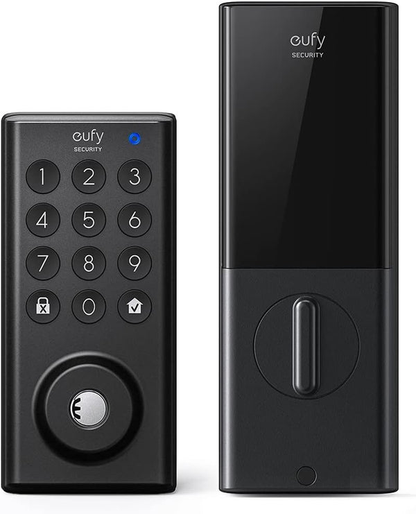 eufy Keyless Entry Door Lock Bluetooth Electronic Deadbolt T8500083 BLACK Like New