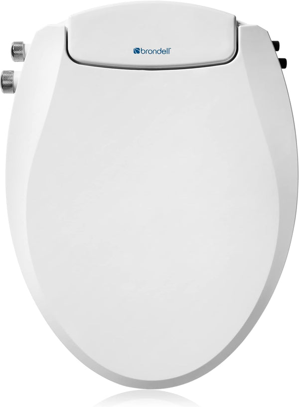 Brondell Bidet Toilet Seat, Elongated, Dual Temperature/Nozzle, S102-EW - White Like New