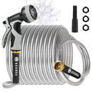 GREENER Stainless Steel Garden Hose 50ft Heavy Duty Metal Water Hose - STAINLESS - Like New