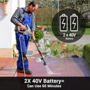 ROCKPALS Cordless Pressure Washer Gun, 2 x 40V Batteries LDG-HERO-H4 - WHITE - Like New