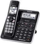 Panasonic DECT 6.0 Digital 5 Handset Cordless Phone Bluetooth KX-TG985SK - Black - Like New