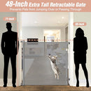 48" Tall Cat Gate Doorway Extends 55" Wide Retractable Dog - - Scratch & Dent