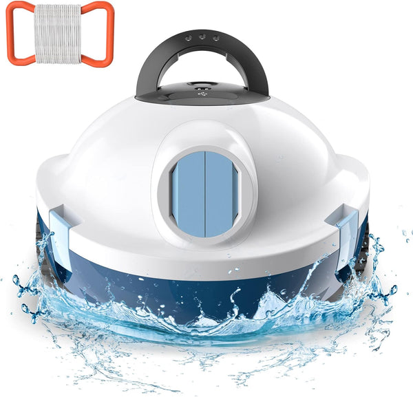 INSE Y10 Cordless Robotic Pool Cleaner, Automatic, 90 Mins Runtime - Milky White Like New