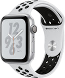 Apple Watch Nike+ Series 4 (GPS) 44mm Silver Case Pure Plat/Black Band MU6K2LL/A - Like New