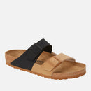 BIRKENSTOCK ARIZONA TWO-TONE BIRKO-FLOR® SANDALS - SIZE: MEN 10 - CORK BROWN - Like New