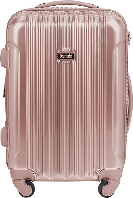 Kensie Women's Alma Hardside Spinner Luggage Rose Gold 20 Inch - ROSE GOLD Like New