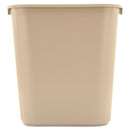 RUBBERMAID RESIN WASTEBASKET/TRASH CAN 7-GALLON/28-QUART FOR BEDROOM - BEIGE - Like New