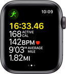 APPLE WATCH SE GPS CELLULAR 44mm SPACE GRAY ALUMINUM CASE MIDNIGHT SPORT - Like New