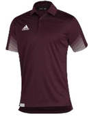 GM2614 Adidas Men's Sideline 21 Primeblue Polo Shirt Maroon/White 2XL - Like New