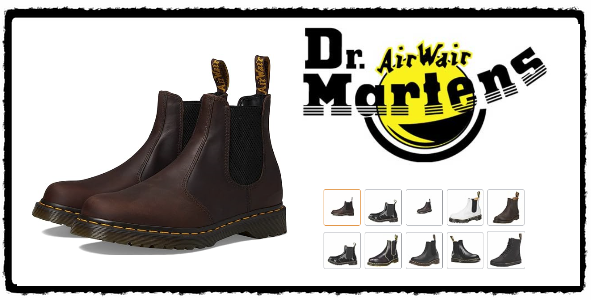 Dr. Martens Unisex 2976 Chelsea Boot - Waxed Full Grain - Chestnut Brown New