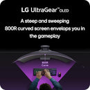 LG 39GS95QE ULTRAGEAR OLED CURVED GAMING MONITOR 39-INCH WQHD 240HZ OLED - BLACK - Like New