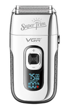 VGR V-332 Rechargeable 3-Speed Beard Electric Professional Foil Shaver - SILVER - Like New