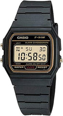 Casio Unisex Digital Dial Resin Band Watch F91WG Casual F-91WG-9QDF - BLACK - Like New