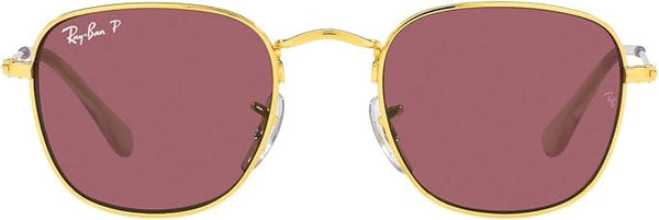 Ray-Ban Junior Square Sunglasses Polarized 46 mm RJ9557S - Legend Gold/Purple Like New