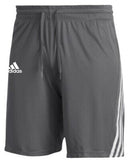 GM2489 Adidas Men's 3-Stripes Knits Shorts Grey Four/White XL - Like New