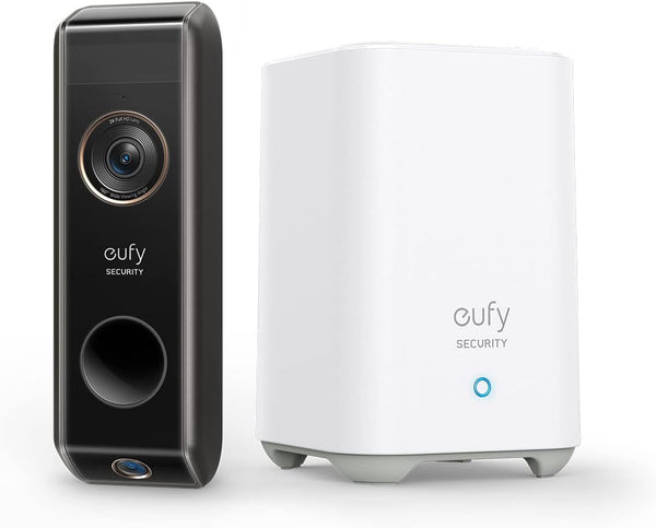 eufy Security Doorbell Dual Camera T8213 Battery-Powered with HomeBase T8010X Like New