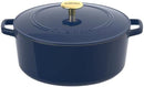 Cuisinart 7-Qt Enamel Cast Iron Covered Casserole CI670-30MB - MIDNIGHT BLUE - Like New