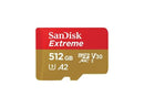WDT SDSQXA1-512G-AN6MA 512 GB SanDisk Extreme UHS-I microSDXC Memory Card with