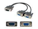 VGA Male to 2xVGA Female Black Adapter For Resolution Up to 1920x1200 (WUXGA)