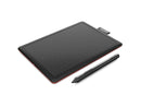 One by Wacom - Graphic Drawing Tablet for Beginners, Small Black & Red,