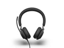 Jabra Evolve2 40 UC Wired Headphones, USB-A, Stereo, Black - Telework