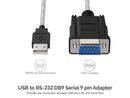 SABRENT 6-FT USB to RS-232 DB9 Serial 9 pin Adapter (Prolific PL2303) SBT-USC6K