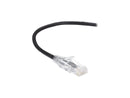 Black Box C6PC28-BK-01 Slim-Net Cat6 Patch Cable Black 1Ft