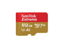 WDT SDSQXA1-512G-AN6MA 512 GB SanDisk Extreme UHS-I microSDXC Memory Card with