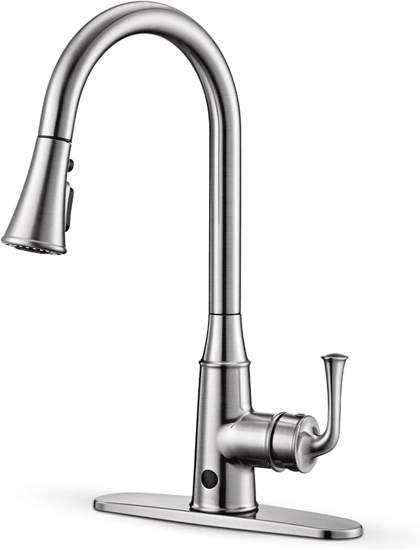 WATERSONG Touchless Kitchen Faucet Automatic Motion Sensor - BRUSHED NICKEL Like New