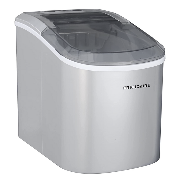 FRIGIDAIRE EFIC189-Silver Compact Ice Maker, 26 lb per Day - Silver Like New