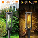 BITPOTT OUTDOOR SOLAR PATHWAY LIGHTS 6 PACK WARM WHITE PW-T-006 - BLACK - Like New