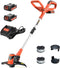 PAXCESS Cordless String Trimmer/Edger, 20V 10-Inch Weed Eater SF8A201 - ORANGE Like New