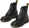 1460TZ Dr. Martens Women's 1460 Twin Zip Leather Lace Up Boots Black/Wanama 11 Like New
