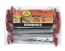 BONDHUS 13187 SET OF 8 BALLDRIVER AND HEX T-HANDLES, SIZES 2-10MM - Like New