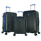 Olympia USA Apache II 3-Piece Expandable Spinner Luggage Set - BLACK/BLUE Like New