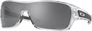 Oakley Turbine Rotor OO9307 Rectangle Sunglasses for Men Black Lens Clear Frame - Like New