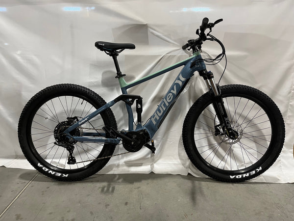 Hurley Bikes Riptide 19-inch Dual Suspension E-Mountain Bike - BLUE Like New